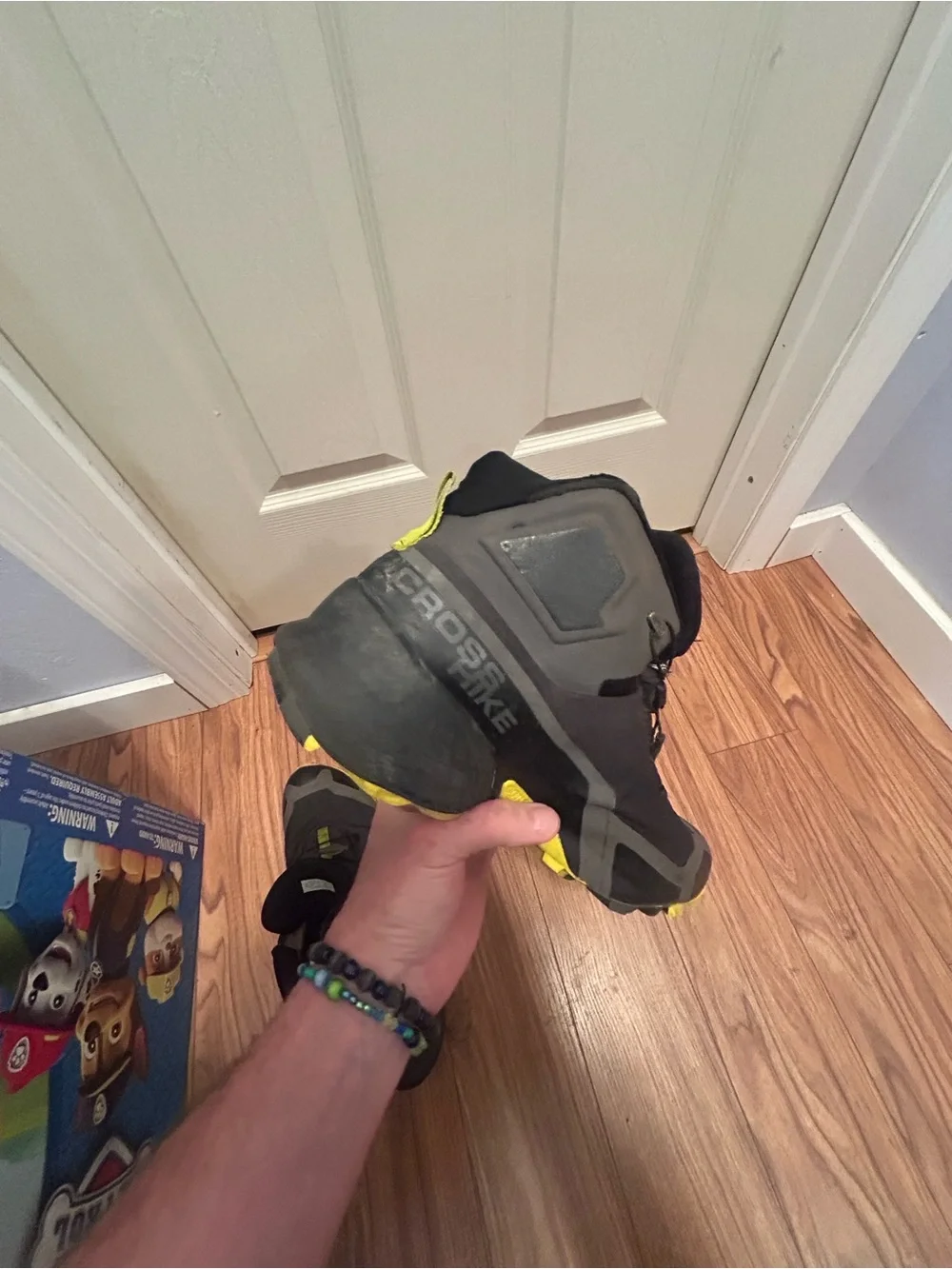 SALOMON Cross Hike Mid GTX Hiking Boots/Shoes Magnet/Lime Punch Black Men’s 13